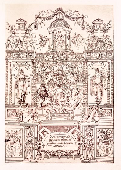 Frontispiz zum Compendium der Anatomie, 1545 von Thomas Geminus